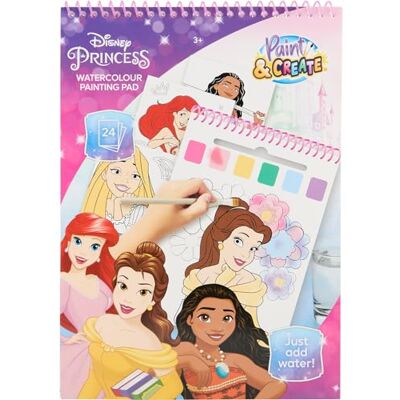 Disney Princess Water Colouring Book with Brush 24 Magical Paint with Water Pages Creative Fun for Kids Age 3+ (DP24355) Disney Princess Water Colouring Book with Brush 24 Magical Paint with Water Pages Creative Fun for Kids Age 3+ (DP24355)
