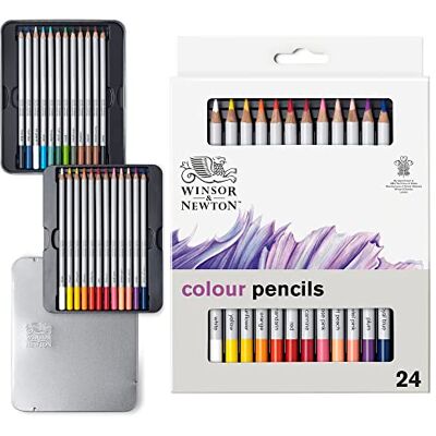Winsor & Newton Studio Collection Colouring Pencils, 24 Soft Core Drawing Pencils, Premium Artist Quality, for Sketching, Blending, Shading and Layering Winsor & Newton Studio Collection Colouring Pencils, 24 Soft Core Drawing Pencils, Premium Artist Quality, for Sketching, Blending, Shading and Layering