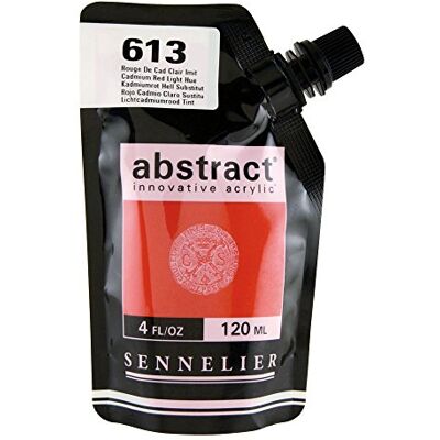 Sennelier : Abstract Acrylic Paint : 120ml : Satin : Cadmium Red Light Hue Sennelier : Abstract Acrylic Paint : 120ml : Satin : Cadmium Red Light Hue
