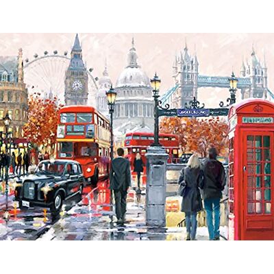CRAFTiDA Paint by Numbers for Adults Paint by Number Kits Painting by Numbers Acrylic Oil Painting Kit 16x20 inch Pre-Printed Canvas (London Collage) CRAFTiDA Paint by Numbers for Adults Paint by Number Kits Painting by Numbers Acrylic Oil Painting Kit 16x20 inch Pre-Printed Canvas (London Collage)