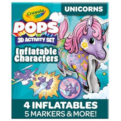 CRAYOLA Pops Inflatable Characters, Coloring Set for Kids, Gift for Boys & Girls, Ages 5, 6, 7, 8 CRAYOLA Pops Inflatable Characters, Coloring Set for Kids, Gift for Boys & Girls, Ages 5, 6, 7, 8
