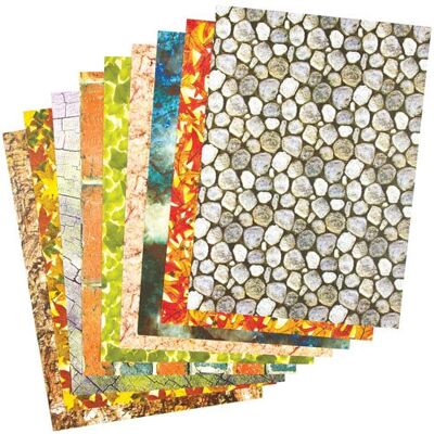 Baker Ross Natural Textured Themed A4 sheets (Pack of 40) For Kids Arts and Crafts Baker Ross Natural Textured Themed A4 sheets (Pack of 40) For Kids Arts and Crafts
