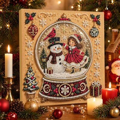 Generic Christmas Decor Snow Globe Pearl Art Kit for Adults, Diamond DIY Home Decor Generic Christmas Decor Snow Globe Pearl Art Kit for Adults, Diamond DIY Home Decor