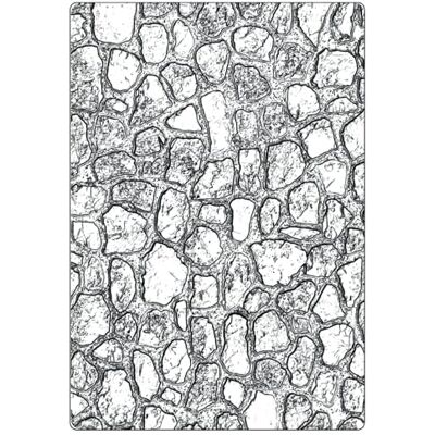 Sizzix 3-D Texture Fades Embossing Folder Cobblestone Large/A5 by Tim Holtz Sizzix 3-D Texture Fades Embossing Folder Cobblestone Large/A5 by Tim Holtz