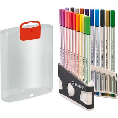 STABILO Pen 68 brush ARTY felt pen - Assorted colors - 20 pcs STABILO Pen 68 brush ARTY felt pen - Assorted colors - 20 pcs