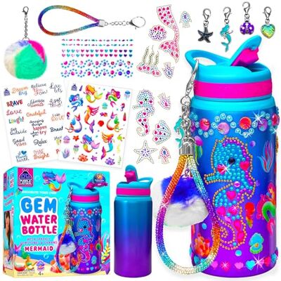 PURPLE LADYBUG Decorate Your Own Water Bottle Girls Mermaid Water Bottle Craft PURPLE LADYBUG Decorate Your Own Water Bottle Girls Mermaid Water Bottle Craft