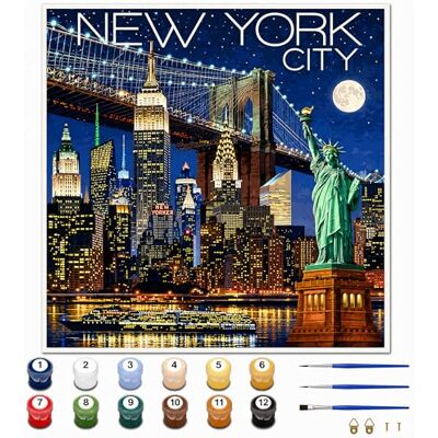 Syntego New York City Skyline Paint by Numbers Kit for Adults – 50x40cm Canvas DIY Painting Set with Acrylic Paint & Brushes – Easy Art Craft, Home Decor & Gift Syntego New York City Skyline Paint by Numbers Kit for Adults – 50x40cm Canvas DIY Painting Set with Acrylic Paint & Brushes – Easy Art Craft, Home Decor & Gift