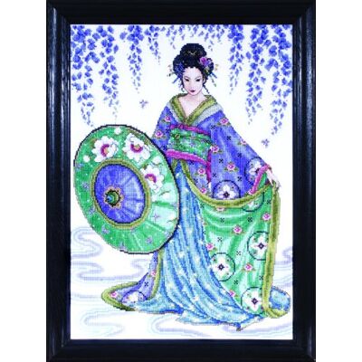 Design Works Geisha Cross Stitch Kit, Multi-Colour Design Works Geisha Cross Stitch Kit, Multi-Colour