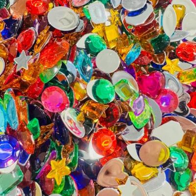 Springboard Supplies Springboard Acrylic Craft Gemstones (450g), Bulk Mixed Sparkly Gems for Kids Card Making, EYFS Collage & Stick On Jewels Art Springboard Supplies Springboard Acrylic Craft Gemstones (450g), Bulk Mixed Sparkly Gems for Kids Card Making, EYFS Collage & Stick On Jewels Art