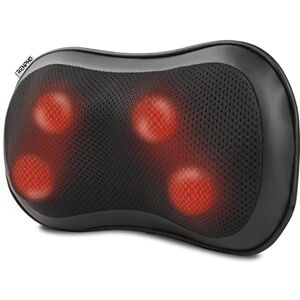 RENPHO Back Massager with Heat, Ultra Slim Shiatsu Lower Back Neck Massage Pillow, 3 Speeds with Net Cover Electric Shoulder Massage for Home Office RENPHO Back Massager with Heat, Ultra Slim Shiatsu Lower Back Neck Massage Pillow, 3 Speeds with Net Cover Electric Shoulder Massage for Home Office