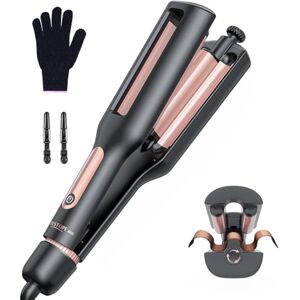 BESTOPE MIX 22/25/32/38mm Adjustable Wave Curling Iron 4 in 1 Ionic Beach Waver Hair Curler with Ceramic Electrical Coating, Anti-Scald, 30S Heat Up, Digital Display, 4 Temperature(140°C-210°C), Rose Gold BESTOPE MIX 22/25/32/38mm Adjustable Wave Curling Iron 4 in 1 Ionic Beach Waver Hair Curler with Ceramic Electrical Coating, Anti-Scald, 30S Heat Up, Digital Display, 4 Temperature(140°C-210°C), Rose Gold