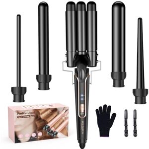 BESTOPE PRO 5 in 1 Beach Waver Hair Curler, Curling Iron (9-32mm) with 2 Temperature Control, Mermaid Hair Waver with Heat-Resistant Glove and 2 Clips for Long Medium Short Hair BESTOPE PRO 5 in 1 Beach Waver Hair Curler, Curling Iron (9-32mm) with 2 Temperature Control, Mermaid Hair Waver with Heat-Resistant Glove and 2 Clips for Long Medium Short Hair
