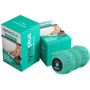 SynxBody Synxplus RelaxaPulse - Rechargeable & Portable Vibrating Massage Roller On The Go Muscle Massager for Shoulders, Neck, Legs, Calf, Feet, Lower Back, Hips & Knees SynxBody Synxplus RelaxaPulse - Rechargeable & Portable Vibrating Massage Roller On The Go Muscle Massager for Shoulders, Neck, Legs, Calf, Feet, Lower Back, Hips & Knees