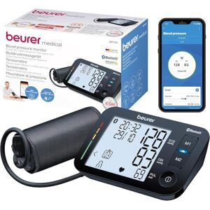 Beurer BM54 Smart Automatic Blood Pressure Monitor for Home Use, Blood Pressure Machine with Arrhythmia Detection & Colour-Coded Risk Indicator, XL Upper-Arm Cuff & with free Smartphone App Beurer BM54 Smart Automatic Blood Pressure Monitor for Home Use, Blood Pressure Machine with Arrhythmia Detection & Colour-Coded Risk Indicator, XL Upper-Arm Cuff & with free Smartphone App
