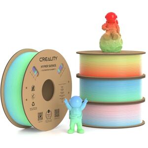 Creality Hyper PLA Filament 1.75mm, 30-600mm/s High Speed 3D Printer Filament, Dimensional Accuracy +/-0.02mm, Fit Most FDM 3D Printers, 4 Pack 1kg Spool(2.2lbs), Rainbow Creality Hyper PLA Filament 1.75mm, 30-600mm/s High Speed 3D Printer Filament, Dimensional Accuracy +/-0.02mm, Fit Most FDM 3D Printers, 4 Pack 1kg Spool(2.2lbs), Rainbow