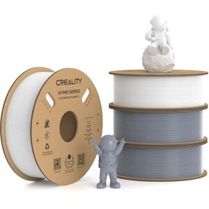 Creality Hyper PLA Filament 1.75mm, 30-600mm/s High Speed 3D Printer Filament, Dimensional Accuracy +/-0.02mm, Fit Most FDM 3D Printers, 4 Pack 1kg Spool(2.2lbs), White & Grey Creality Hyper PLA Filament 1.75mm, 30-600mm/s High Speed 3D Printer Filament, Dimensional Accuracy +/-0.02mm, Fit Most FDM 3D Printers, 4 Pack 1kg Spool(2.2lbs), White & Grey