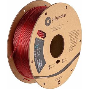 Polymaker PolyLite PETG 1.75mm Translucent Red 1kg 3D Printer Filament, Print with Most 3D Printers Polymaker PolyLite PETG 1.75mm Translucent Red 1kg 3D Printer Filament, Print with Most 3D Printers