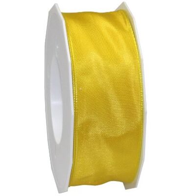 C.E. Pattberg Lyon Band with Wire Edge Yellow - Decorative Ribbon C.E. Pattberg Lyon Band with Wire Edge Yellow - Decorative Ribbon