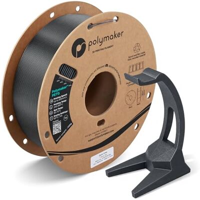 Polymaker PETG Dark Grey 3D Printer Filament 1.75mm 1KG, High Flow & High Strength, Fast Printing up to 300mm/s, Excellent Layer Adhesion, Warp Free, Ideal for Prototypes & Functional Parts Polymaker PETG Dark Grey 3D Printer Filament 1.75mm 1KG, High Flow & High Strength, Fast Printing up to 300mm/s, Excellent Layer Adhesion, Warp Free, Ideal for Prototypes & Functional Parts