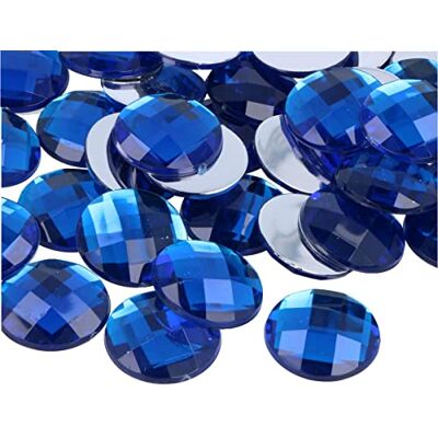 Innspiro Z2002504 Blue Acrylic Stones - 25mm Decorative Circles Innspiro Z2002504 Blue Acrylic Stones - 25mm Decorative Circles