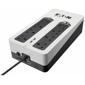 Eaton 3S 700B UPS Off Line Uninterruptible Power Supply 3S700B 700VA (8 BS outlets, 2 USB Type-A ports, Quiet, Shutdown software) USB interface (cable included) Black&White Eaton 3S 700B UPS Off Line Uninterruptible Power Supply 3S700B 700VA (8 BS outlets, 2 USB Type-A ports, Quiet, Shutdown software) USB interface (cable included) Black&White