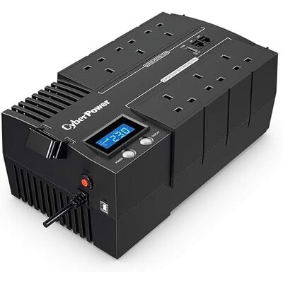 Cyberpower BR700ELCD-UK BRICs Series, 700VA/420W, 6 UK Outlets (3 Surge only + 3 with UPS and Surge), 1 USB Charging Port, AVR, Brick Format Cyberpower BR700ELCD-UK BRICs Series, 700VA/420W, 6 UK Outlets (3 Surge only + 3 with UPS and Surge), 1 USB Charging Port, AVR, Brick Format
