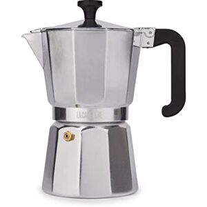 La Cafetière Venice Aluminium Espresso Maker (Non-Induction), Six Cup, Silver, Gift Boxed La Cafetière Venice Aluminium Espresso Maker (Non-Induction), Six Cup, Silver, Gift Boxed