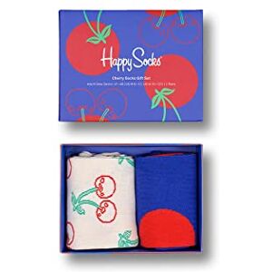 Happy Socks 2-Pack Cherries Socks Gift Set, Blue, 41-46 (Pack of 2) Happy Socks 2-Pack Cherries Socks Gift Set, Blue, 41-46 (Pack of 2)