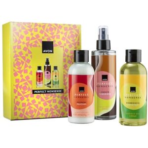 Avon Perfect Nonsense For Her Gift Set, with Bamboozie Cocktail Shower Gel, Peppery Peaches Body Lotion & Choco Tuberose Body Mist in a Gift Box, Long-Lasting Formulas, Cruelty-Free Avon Perfect Nonsense For Her Gift Set, with Bamboozie Cocktail Shower Gel, Peppery Peaches Body Lotion & Choco Tuberose Body Mist in a Gift Box, Long-Lasting Formulas, Cruelty-Free