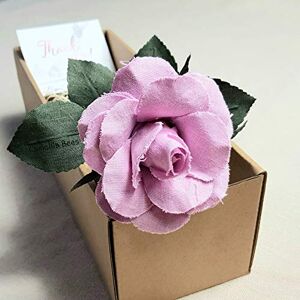 Camellia Bees Linen Rose - Handmade Linen Rose for 4th Wedding Anniversary Camellia Bees Linen Rose - Handmade Linen Rose for 4th Wedding Anniversary