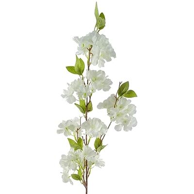 Leaf - Blossom Stem - White - 100cm - Artificial stem Leaf - Blossom Stem - White - 100cm - Artificial stem