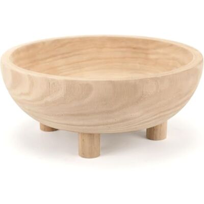 Juinrinet Wooden Decorative Bowl 11 Inch 3 Inch Deep for Kitchen Counter Thoughtful gift ready packaging with bubble wrap and cardboard protection; a natural wood bowl that arrives ready to impress. Juinrinet Wooden Decorative Bowl 11 Inch 3 Inch Deep for Kitchen Counter Thoughtful gift ready packaging with bubble wrap and cardboard protection; a natural wood bowl that arrives ready to impress.