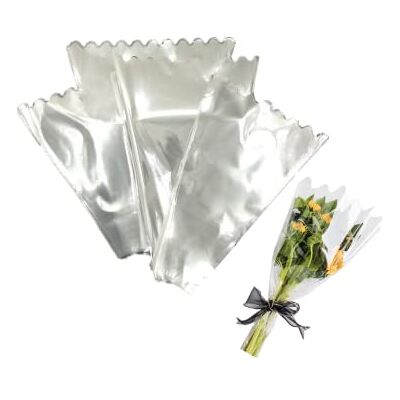 Rikyo 100 Pack Single Floral Packaging Bag,Transparent Flower Bouquet Sleeve,Flower Wrapping Paper,Dried Flowers,Rose Carnations Packaging Bag,Single to 3pcs More Stem Roses Small (15x9x2.5) Rikyo 100 Pack Single Floral Packaging Bag,Transparent Flower Bouquet Sleeve,Flower Wrapping Paper,Dried Flowers,Rose Carnations Packaging Bag,Single to 3pcs More Stem Roses Small (15x9x2.5)