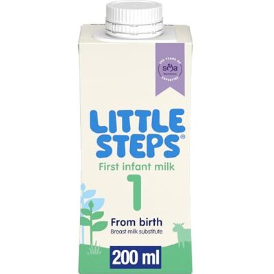 Little Steps SMA by Ready To Drink First Infant Baby Milk from birth Ready-to-use milk 200ml, Pack of 12 Little Steps SMA by Ready To Drink First Infant Baby Milk from birth Ready-to-use milk 200ml, Pack of 12