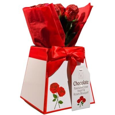 ICMinds Luxury Hampers Chocolate Rose Bouquet Gift Mother's day Chocolate Roses & Love Hearts Bouquet Unique First Mother's Day Gift for her Perfect Mothers Day Chocolate Gift Box ICMinds Luxury Hampers Chocolate Rose Bouquet Gift Mother's day Chocolate Roses & Love Hearts Bouquet Unique First Mother's Day Gift for her Perfect Mothers Day Chocolate Gift Box