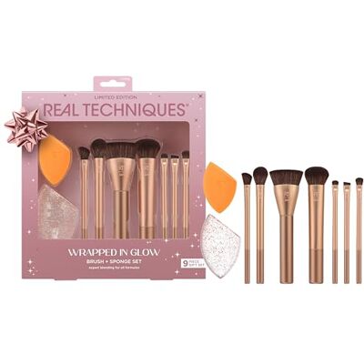 Real Techniques - Wrapped In Glow - 9 Piece - Brush Set Real Techniques - Wrapped In Glow - 9 Piece - Brush Set