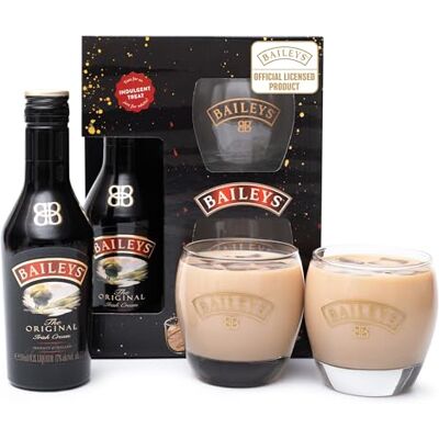BEAMS INTERNATIONAL Baileys Gift Set Irish Cream Liqueur 20 cl, 2x Branded Glasses Official Licensed Baileys Miniature and Tumbler Glass Gifts Luxury Alcohol Gift Sets for Women, Mum Gifts, Birthday BEAMS INTERNATIONAL Baileys Gift Set Irish Cream Liqueur 20 cl, 2x Branded Glasses Official Licensed Baileys Miniature and Tumbler Glass Gifts Luxury Alcohol Gift Sets for Women, Mum Gifts, Birthday