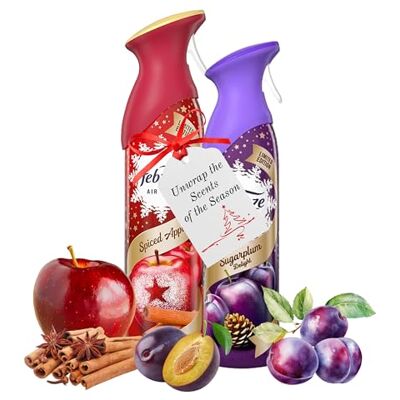 Topline Limited Edition Christmas Air Fresheners Room Spray Air Freshener Bundle of Spiced Apple 185ml & Sugarplum 185ml. Christmas Gifts for Women, Room Freshener for Stocking Fillers with Gift Card Topline Limited Edition Christmas Air Fresheners Room Spray Air Freshener Bundle of Spiced Apple 185ml & Sugarplum 185ml. Christmas Gifts for Women, Room Freshener for Stocking Fillers with Gift Card