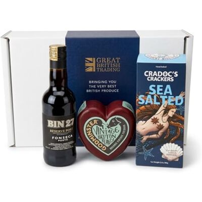GREAT BRITISH TRADING LIMITED Hamper for Him Can Be Gift Messaged with Cheese, Port and Crackers from GREAT BRITISH TRADING GREAT BRITISH TRADING LIMITED Hamper for Him Can Be Gift Messaged with Cheese, Port and Crackers from GREAT BRITISH TRADING