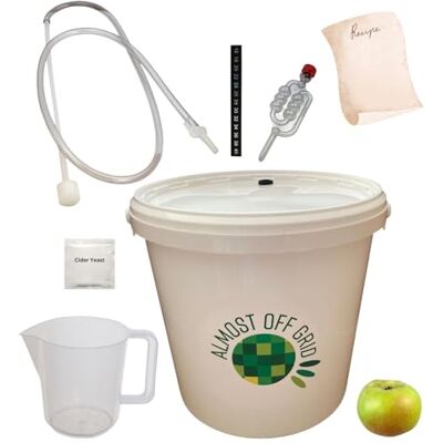 Almost Off Grid Beginners Standard Cider Making Kit with Yeast and Recipe Almost Off Grid Beginners Standard Cider Making Kit with Yeast and Recipe