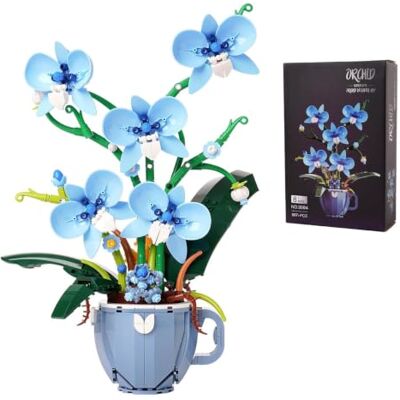 XinLiangDian Blue Orchid Flowers Building Set,567PCS Botanical Collection Building Block Toy,Home Plant Decor,Birthday,Mother's Day,Valentine Day Gift for Adults Women Boys Girls 8 9 10 11 12+ XinLiangDian Blue Orchid Flowers Building Set,567PCS Botanical Collection Building Block Toy,Home Plant Decor,Birthday,Mother's Day,Valentine Day Gift for Adults Women Boys Girls 8 9 10 11 12+
