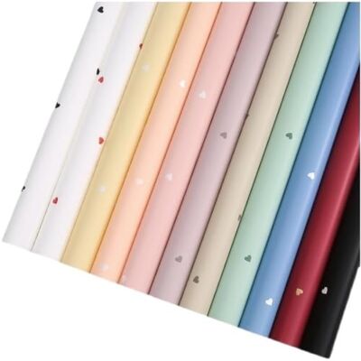 ITRHJTGP Flower Wrapping Paper 20pcs Heart-shaped Color Wrapping Paper Bouquet Flowers Water Proof Love Packageing Valentine's Day(Color 3) ITRHJTGP Flower Wrapping Paper 20pcs Heart-shaped Color Wrapping Paper Bouquet Flowers Water Proof Love Packageing Valentine's Day(Color 3)