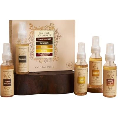Aromafume Spiritual Awareness Resin Air Freshener Spray Gift Set, 5x50ml, Frankincense, Benzoin, Copal, Frankincense & Myrrh Made with Pure Extracts Non-Alcoholic, Non-Toxic & Vegan Aromafume Spiritual Awareness Resin Air Freshener Spray Gift Set, 5x50ml, Frankincense, Benzoin, Copal, Frankincense & Myrrh Made with Pure Extracts Non-Alcoholic, Non-Toxic & Vegan