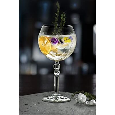 DIAMANTE Gin Copa Glass 'Mixologist' Single Crystal Gin Glass Perfect for Cocktails Burgundy Gift Box DIAMANTE Gin Copa Glass 'Mixologist' Single Crystal Gin Glass Perfect for Cocktails Burgundy Gift Box