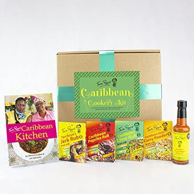 Tan Rosie Caribbean Cookery Kit Hamper Gift Box & Cookbook Tan Rosie Caribbean Cookery Kit Hamper Gift Box & Cookbook