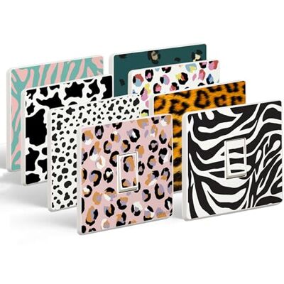 stika.co Set of 16 Animal Print Light Switch Stickers Self-Adhesive Vinyl Dalmatian, Zebra, Leopard, Cow Designs Perfect for Kids' Rooms, Nurseries, and Bedrooms stika.co Set of 16 Animal Print Light Switch Stickers Self-Adhesive Vinyl Dalmatian, Zebra, Leopard, Cow Designs Perfect for Kids' Rooms, Nurseries, and Bedrooms