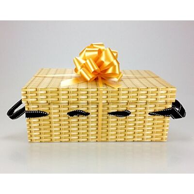 gifthamperz Extra Large Wicker Effect Gift Hamper Box with Lid Perfect to fill yourself ideal Birthday New Home STORAGE Gift gifthamperz Extra Large Wicker Effect Gift Hamper Box with Lid Perfect to fill yourself ideal Birthday New Home STORAGE Gift