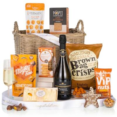 Virginia Hayward Hamper, New Parent Gift- Hampers & Gourmet Gifts, Indulge in Coated Honeycomb, Biscuits, Crisps, Nuts, Carrot Cake and a bottle of Bubbly plus more. Virginia Hayward Hamper, New Parent Gift- Hampers & Gourmet Gifts, Indulge in Coated Honeycomb, Biscuits, Crisps, Nuts, Carrot Cake and a bottle of Bubbly plus more.