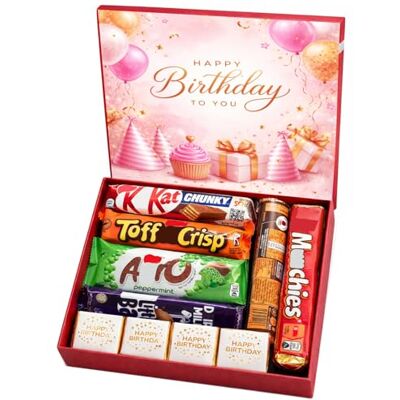 Offer Shop Birthday Chocolate Gift Happy Birth day Chocolate Hamper Assorted Chocolate Bars with Birthday Neapolitans- Ready to Gift Birthdays Present for Women, Friends, Mum, Sister Offer Shop Birthday Chocolate Gift Happy Birth day Chocolate Hamper Assorted Chocolate Bars with Birthday Neapolitans- Ready to Gift Birthdays Present for Women, Friends, Mum, Sister