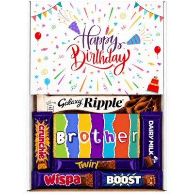 The Sweet Shoppe Sweet Shoppe Brother Chocolate Hamper Sweet Box – Letterbox Friendly Birthday Gift for Brother, Chocolate Gift for Him The Sweet Shoppe Sweet Shoppe Brother Chocolate Hamper Sweet Box – Letterbox Friendly Birthday Gift for Brother, Chocolate Gift for Him